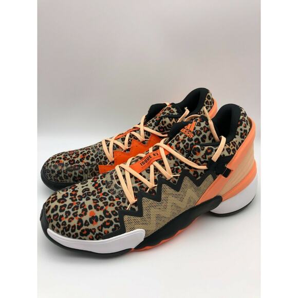 Adidas D.O.N. Issue 2 Leopard Beige Donovan Mitchell Bounce FY0895 Men’s Size 15 - Picture 10 of 12